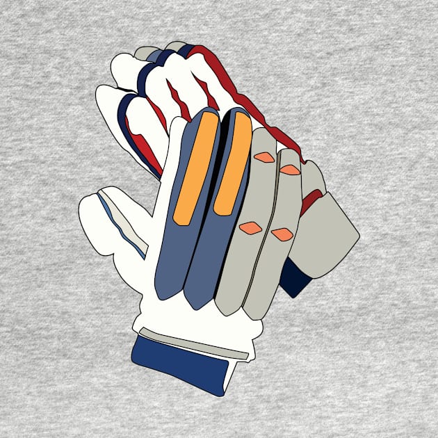 Cricket Batting Gloves Clipart by VectorPB